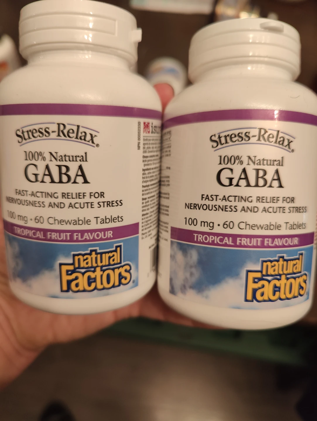 Natural Factors Stress-Relax GABA Tropical Fruit Chewable