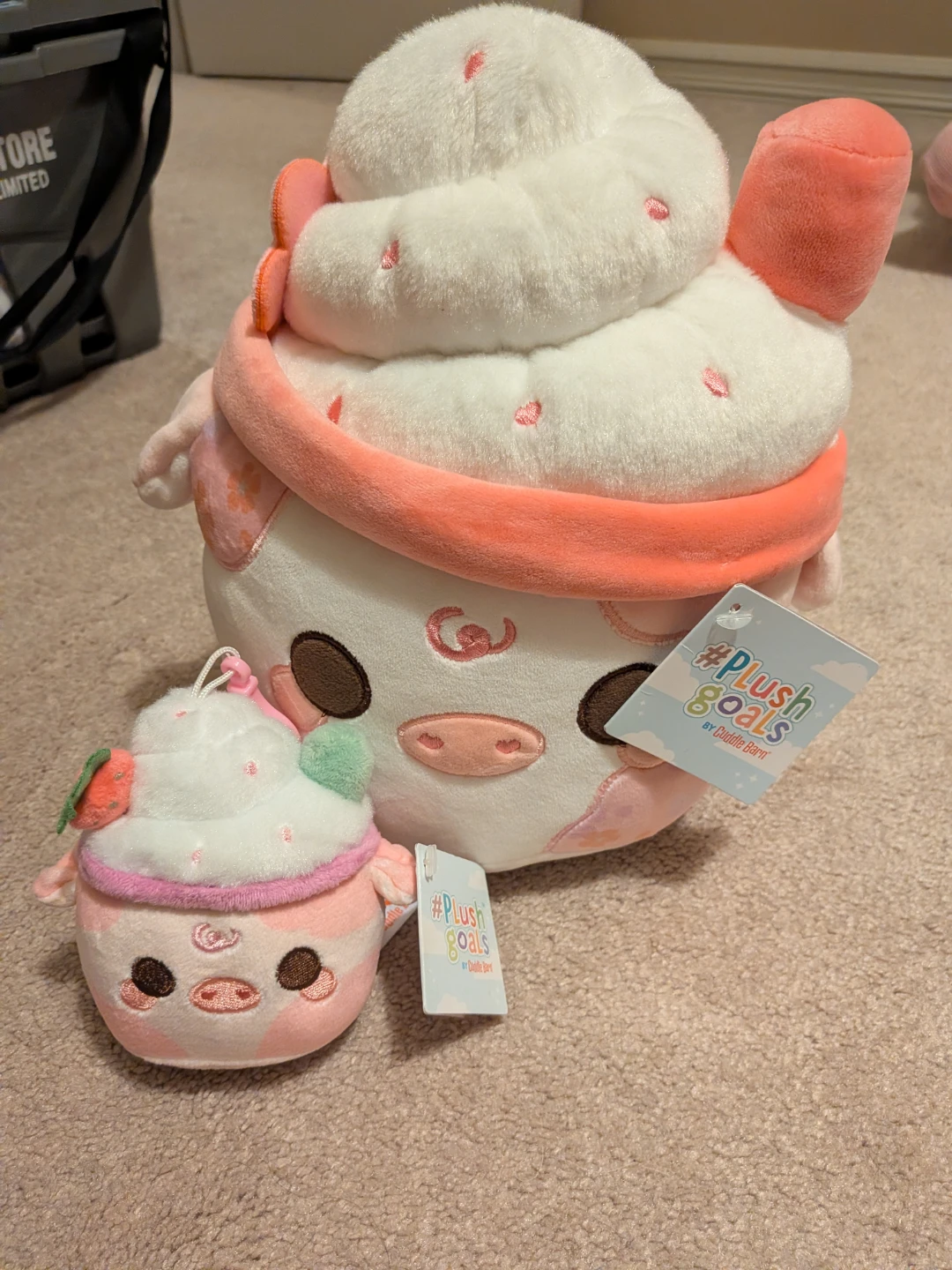 PlushMallows Strawberry Cupcake Plush Toy