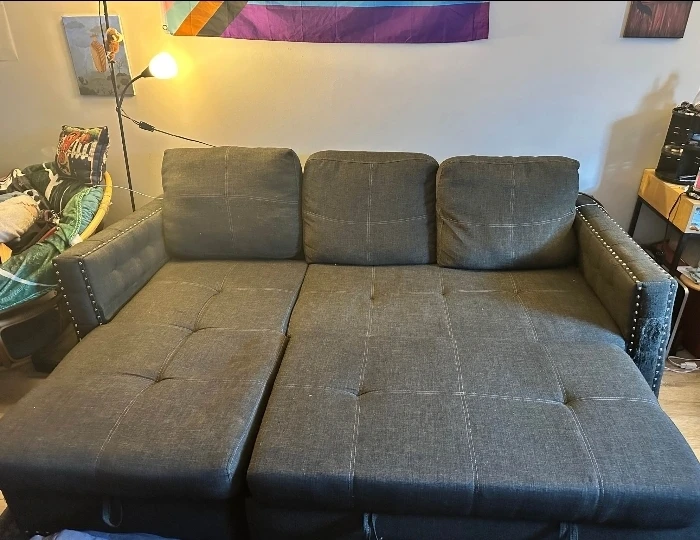 Grey Sectional Sofa with Chaise