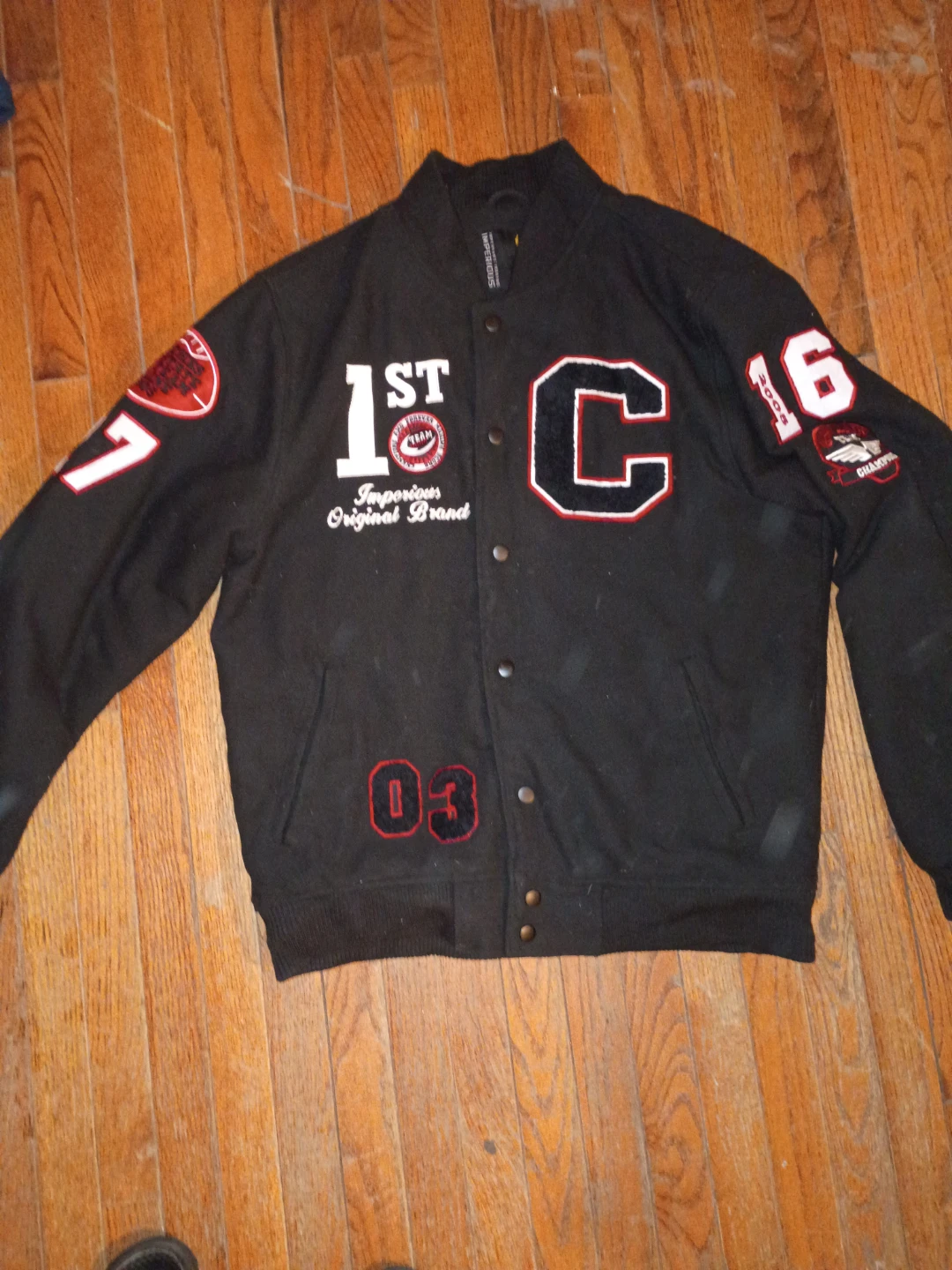 Black "Imperious Original Brand" Varsity Jacket - photo 2
