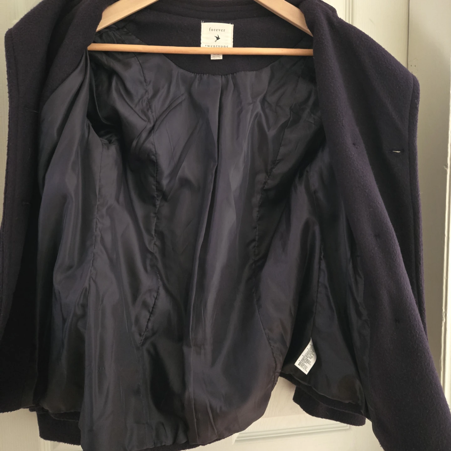 Forever 21 Purple Pea Coat - Size M - photo 4
