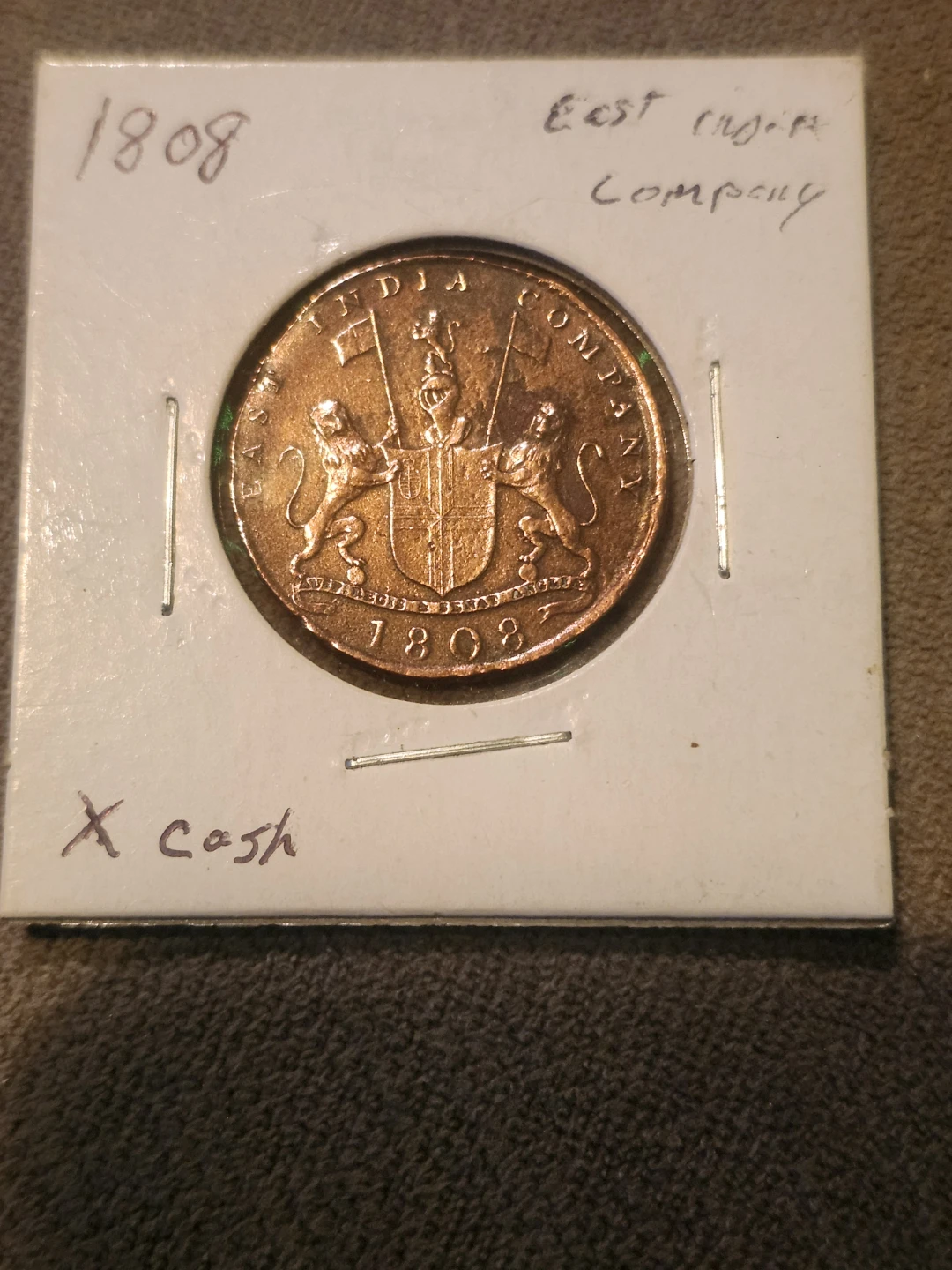East India Company 1808 X Cash Coin