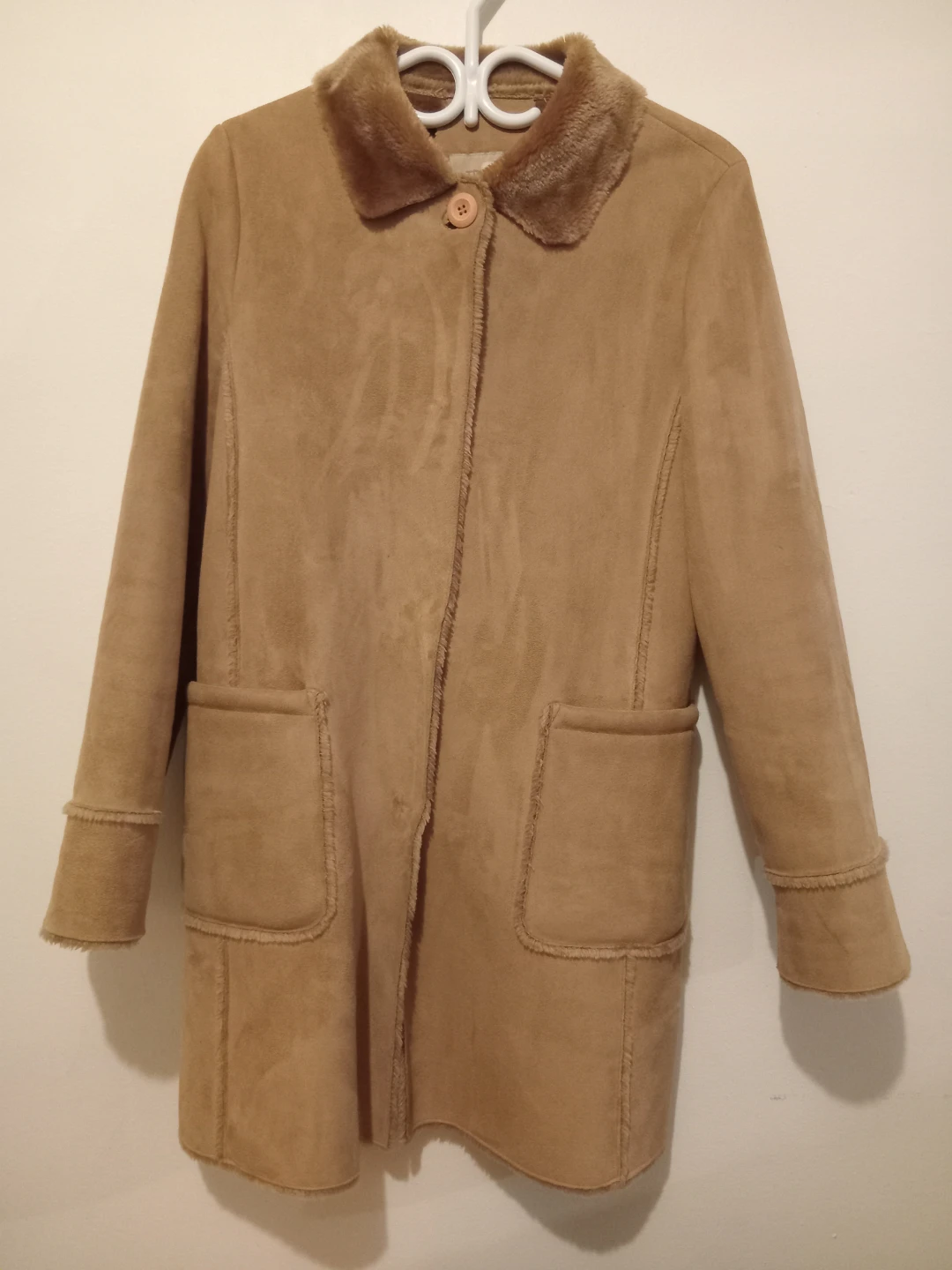 Trance Faux Suede Coat - Size M