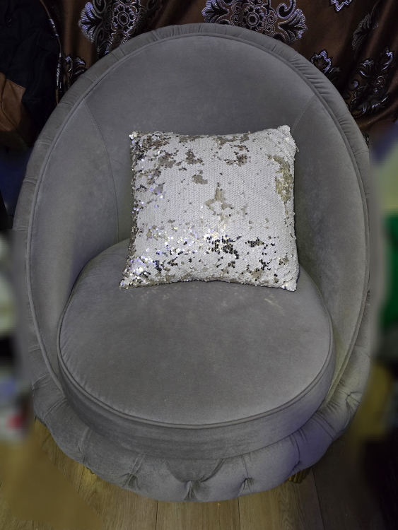 3-piece Grey Turkish sofa and Loveseat with Gold Accents - photo 4