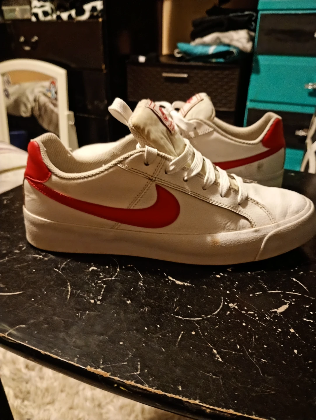 Nike Court Royale 2 Low Sneakers White Red Size 8