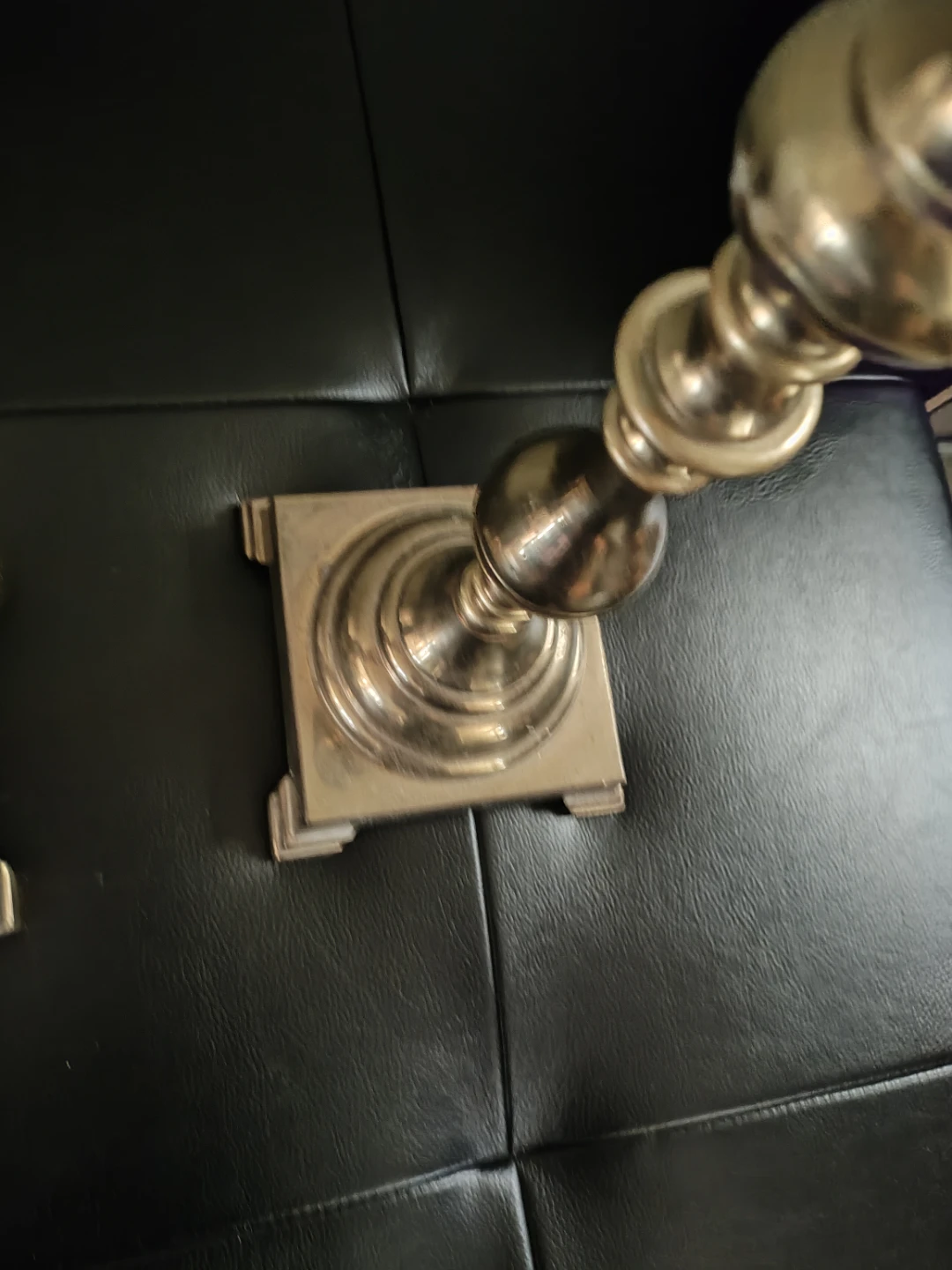 Pair of Vintage Brass Candlestick Holders - photo 2