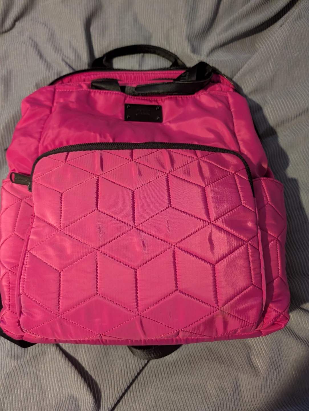 Steve Madden Pink Quilted Backpack