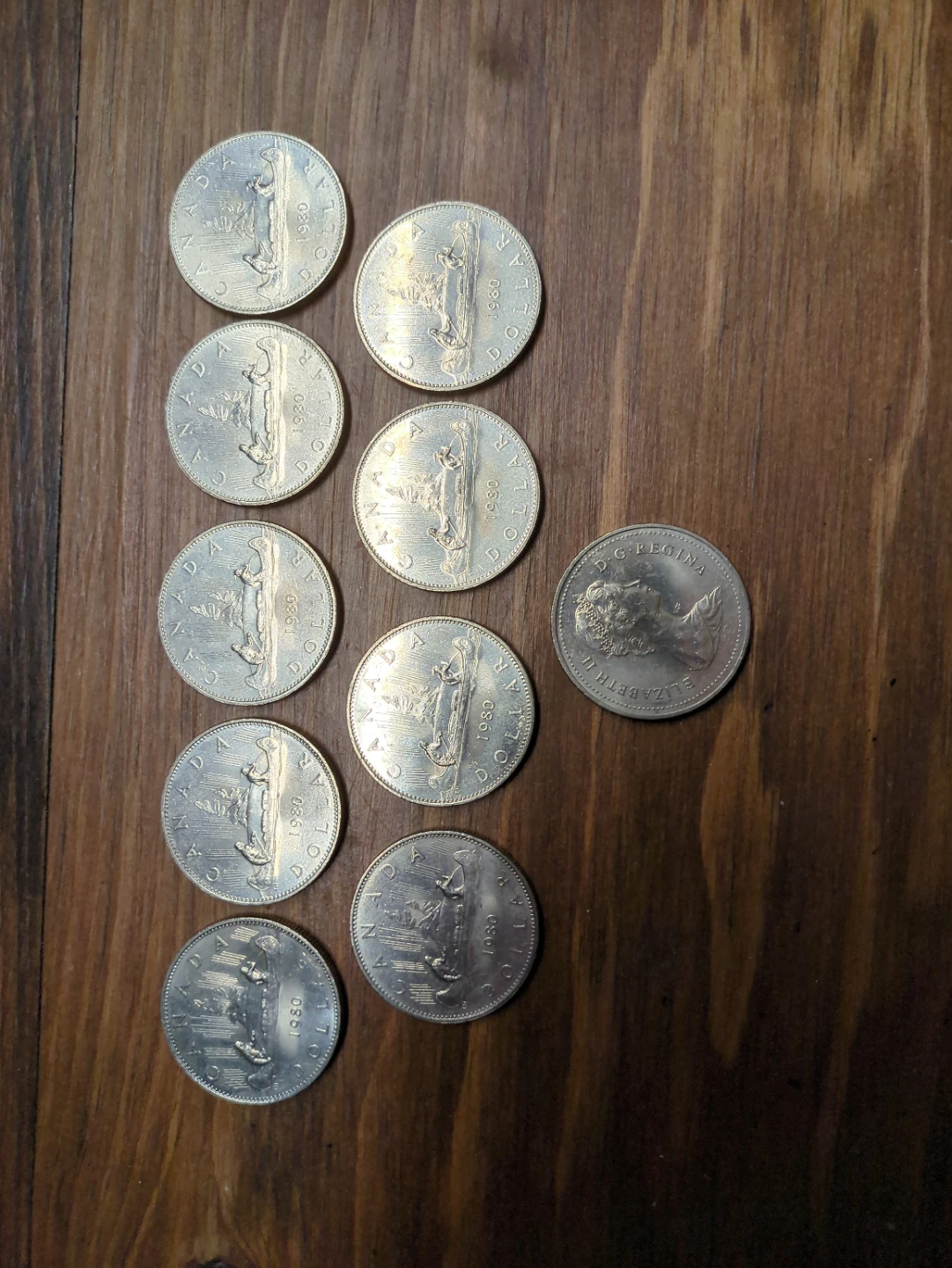 1980 Canadian Dollar Coins