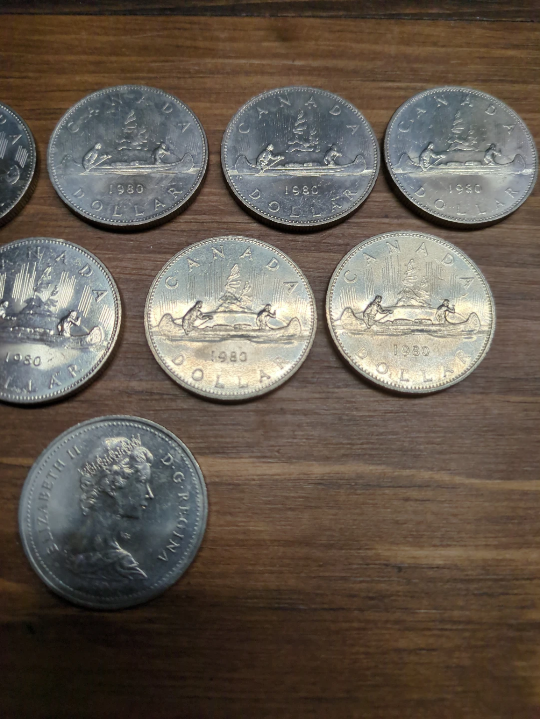 1980 Canadian Dollar Coins - photo 2
