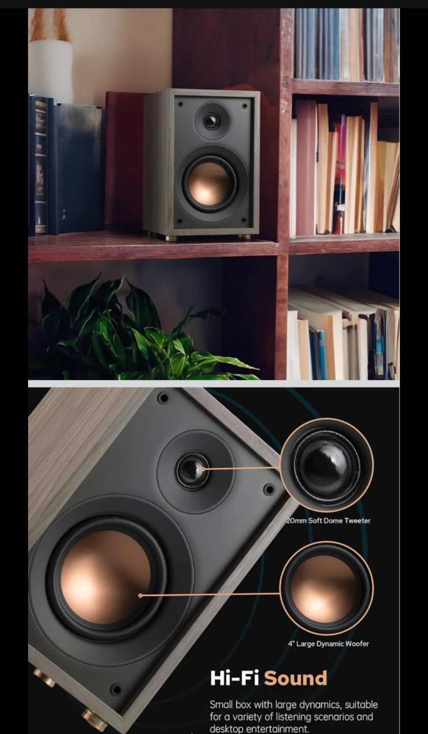 HiVi-Swans Oasis 140 Passive Speakers, 2-Way HiFi Bookshelf Spea