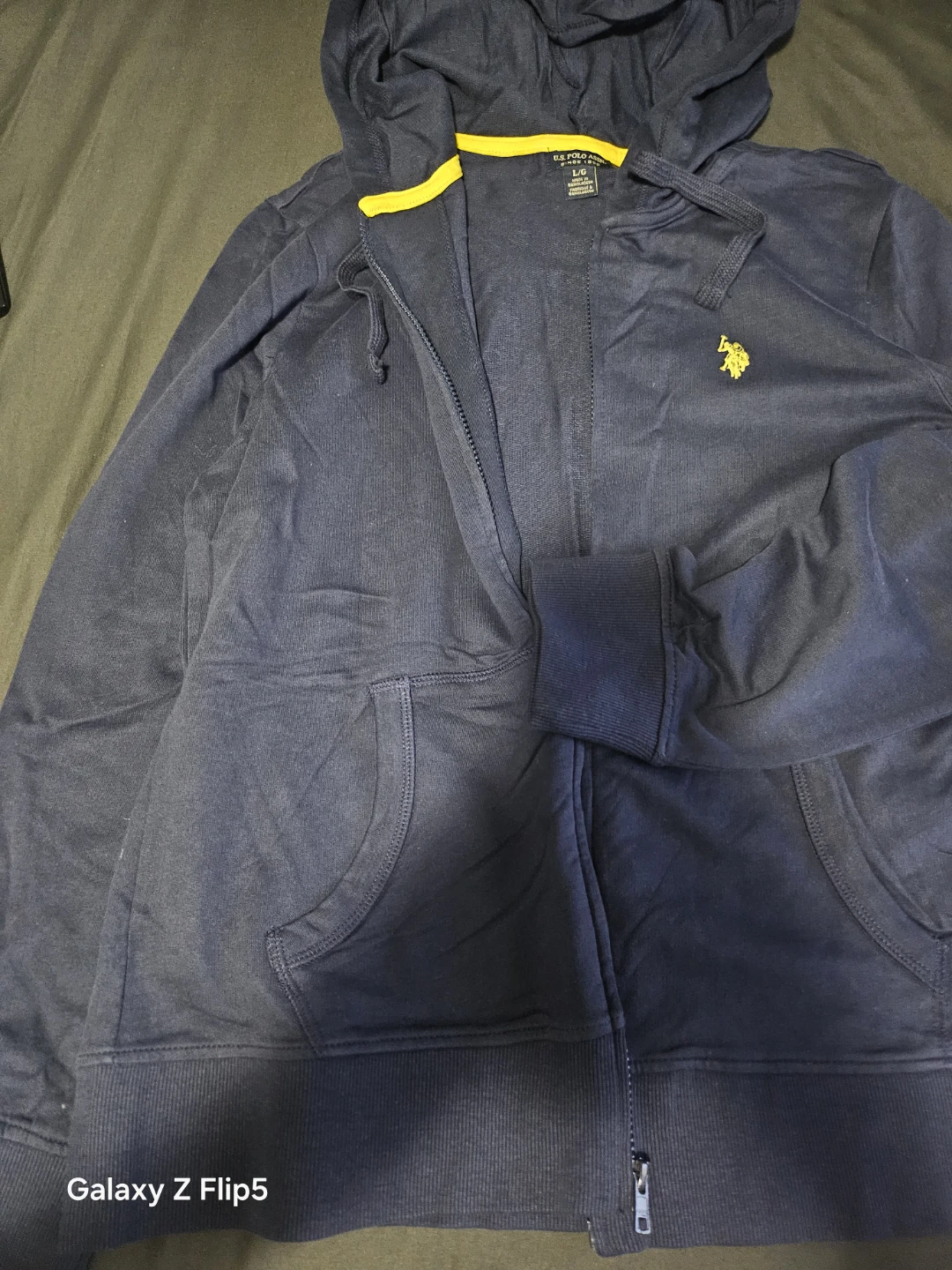 U.S. Polo Assn. Navy Blue Zip-Up Hoodie - Large - photo 2