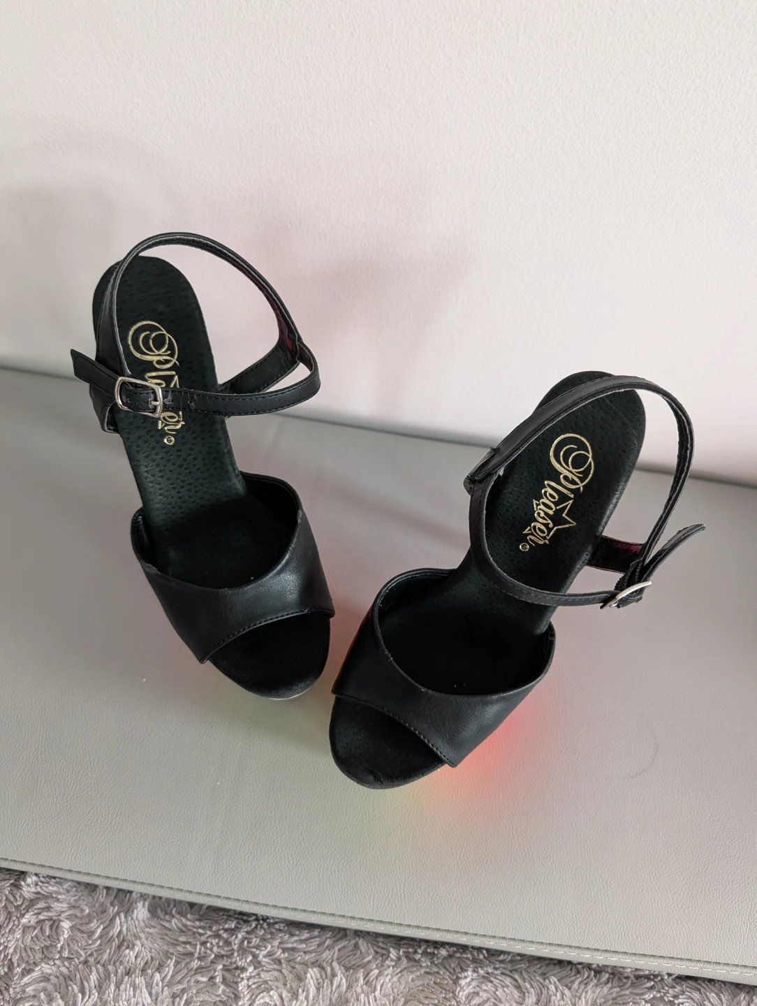 Pleaser USA Platform Heels Rainbow Gradient Size 7 - photo 4