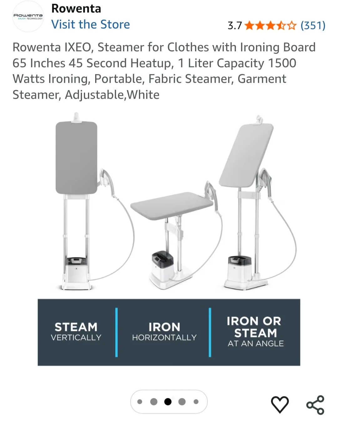 Rowenta IXEO Steamer and Ironing Board - photo 2