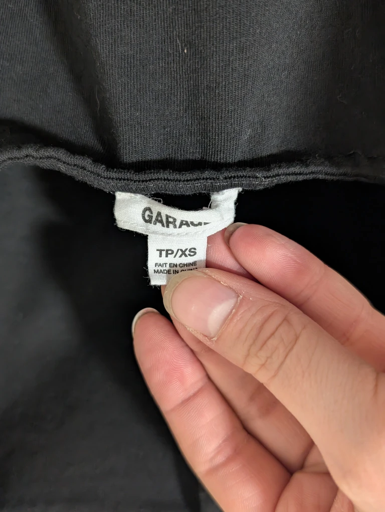 GARAGE Black Long Sleeve Square Neck Top - photo 3