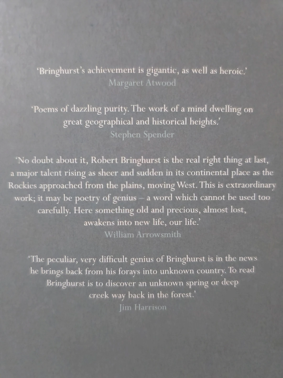 Robert Bringhurst: Selected Poems - photo 2
