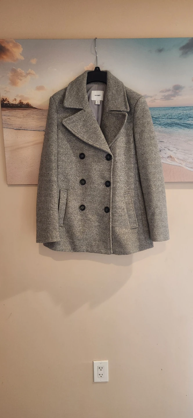 Old Navy Women's Grey Double-Breasted Peacoat - photo 3