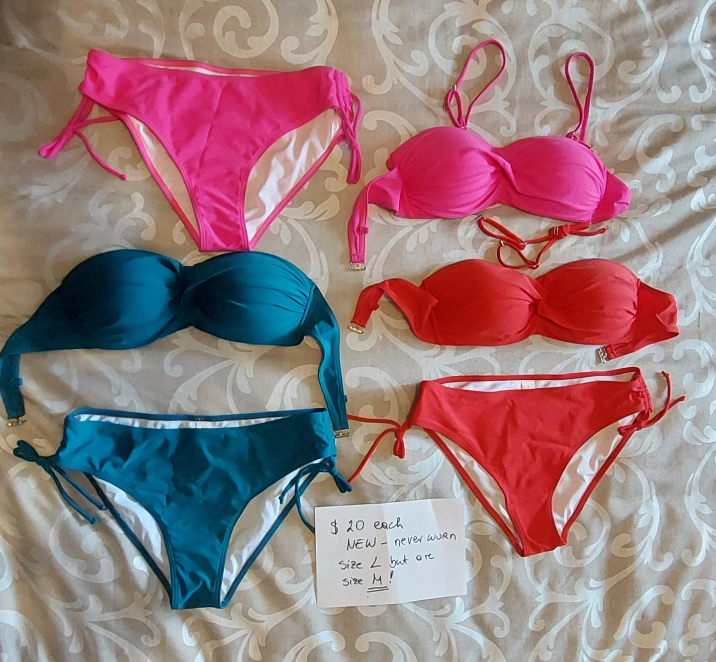 New Bikini Sets - Size Large (but fit like medium)