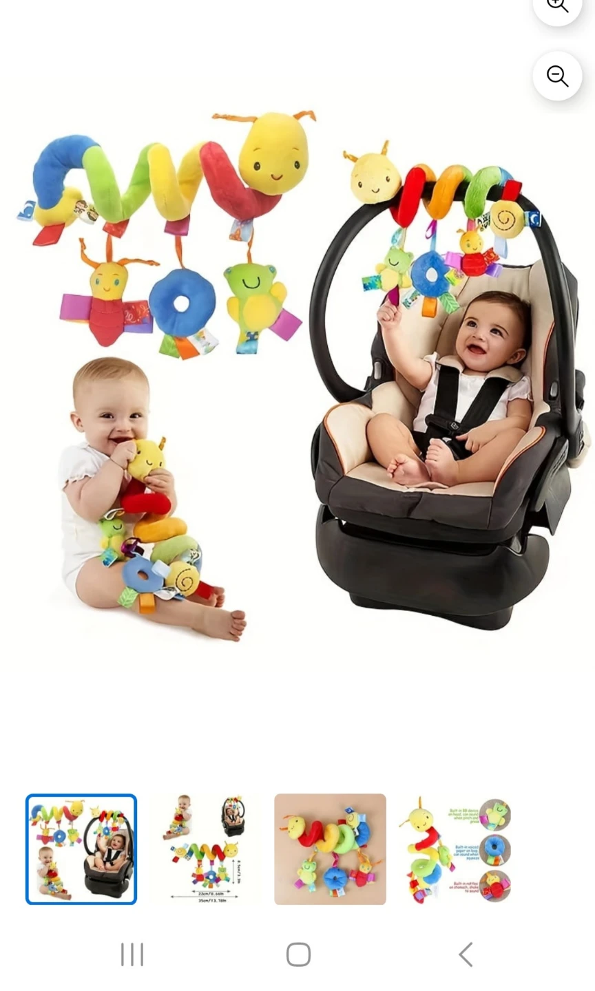 Stroller carseat hanging rattle tot