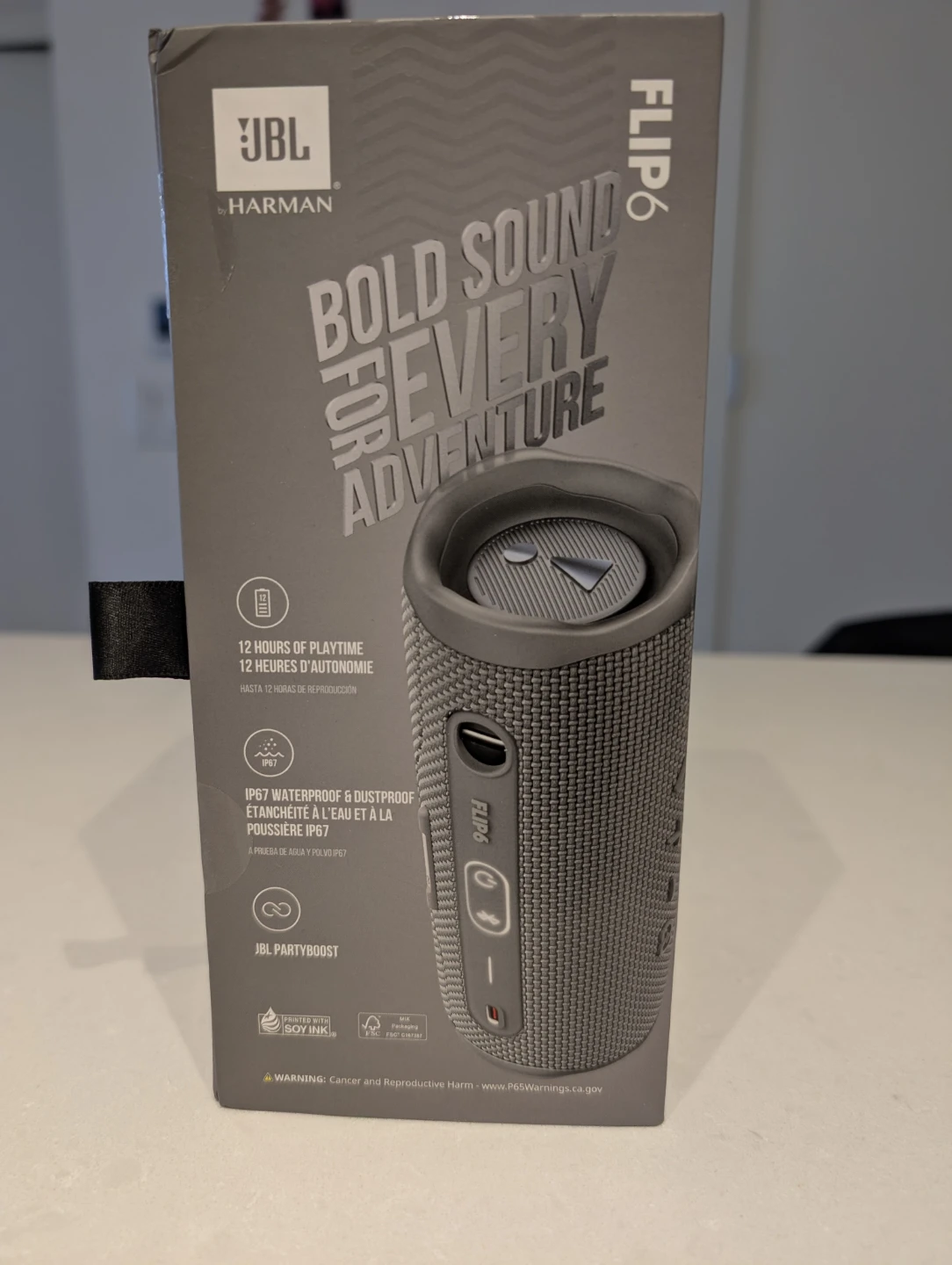 BNIB JBL Flip 6 Grey Bluetooth Speaker 🧡 - photo 2