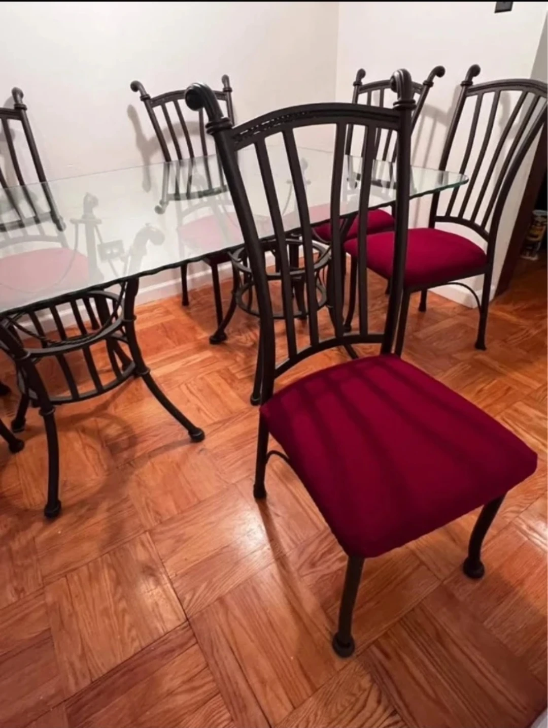 Glass Top Dining Table with 6 Chairs - photo 4