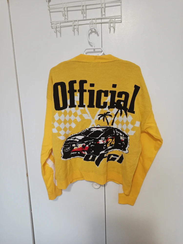 LikeNew~Boxy Official Moto Car Badge Cardigan size M/L