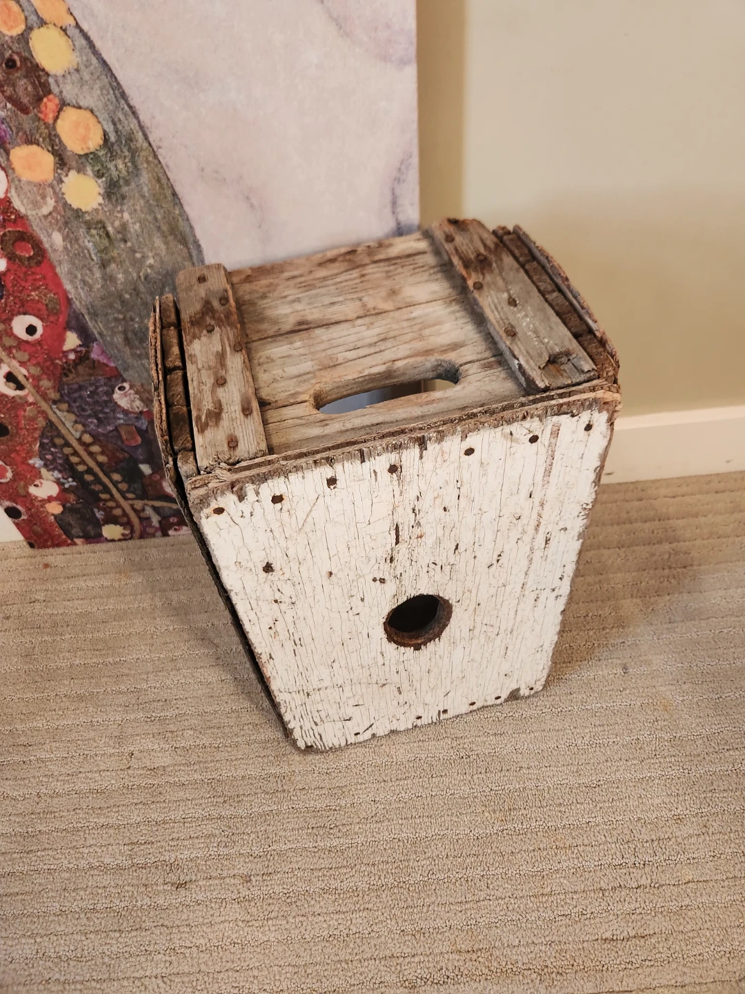 1950'S Wooden Crate Rustic Farmhouse or cottage core Style - photo 4