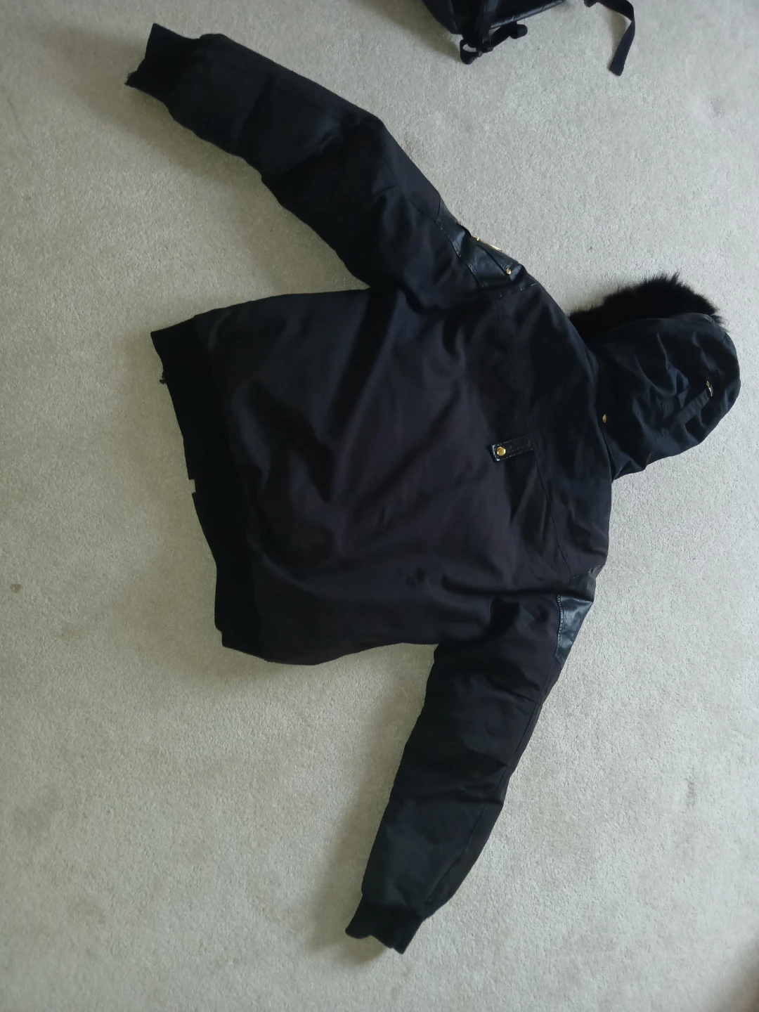 Moose Knuckles Black Down Padded Bomber Jacket - photo 2