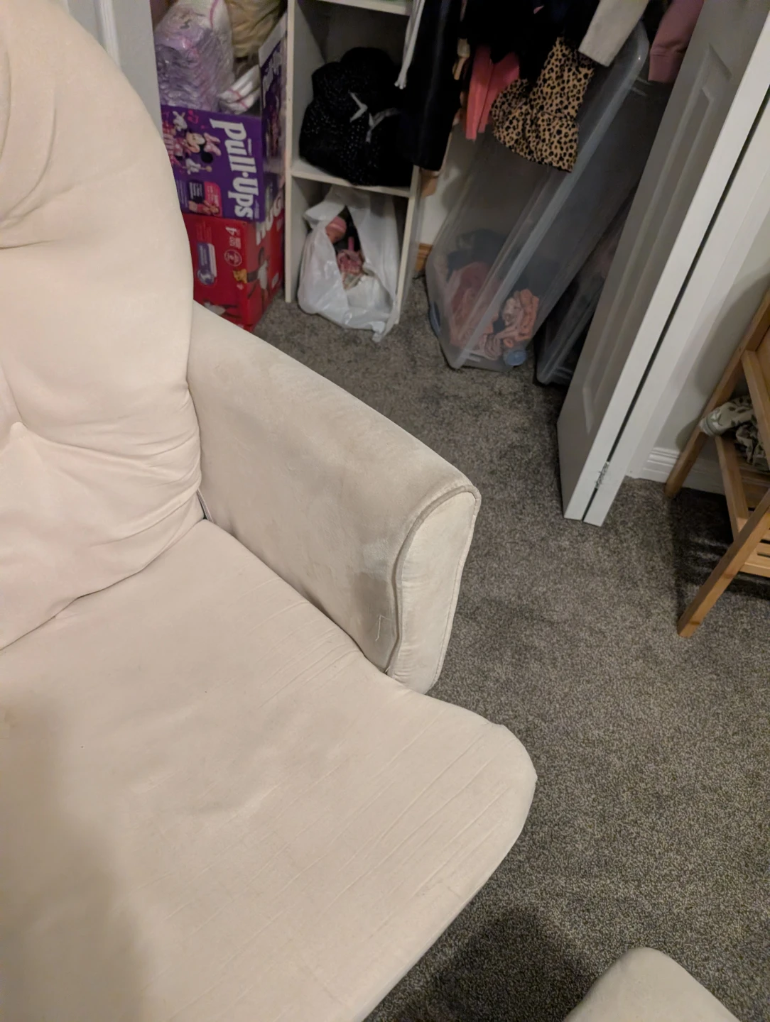 Glider Rocking Chair with Ottoman - Beige - photo 2