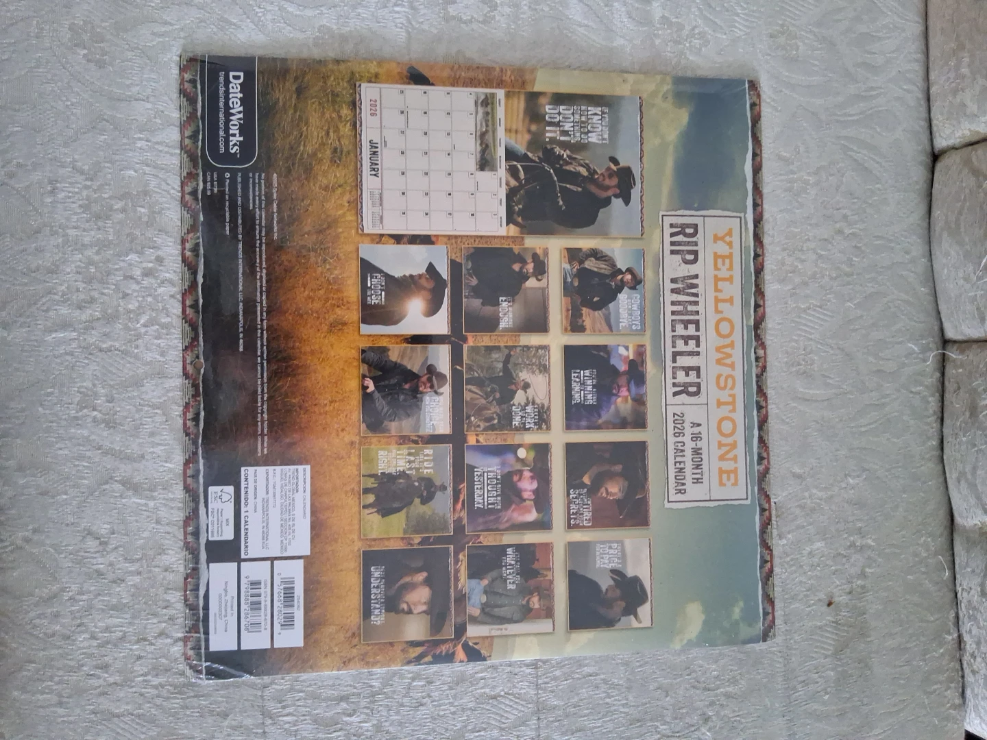 Yellowstone Rip Wheeler 2026 Calendar - photo 2
