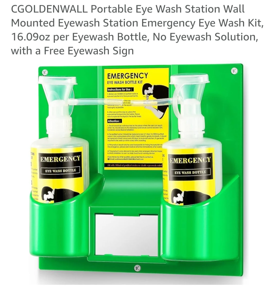 CGOLDENWALL Portable Emergency Eye Wash Station Kit - photo 2