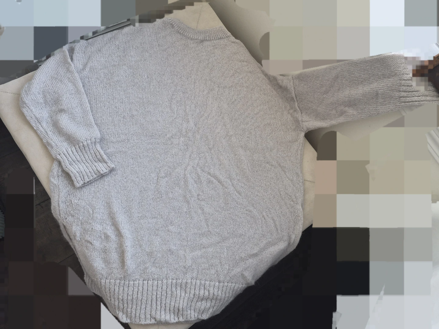 Grey Knit Sweater (Size: 30")