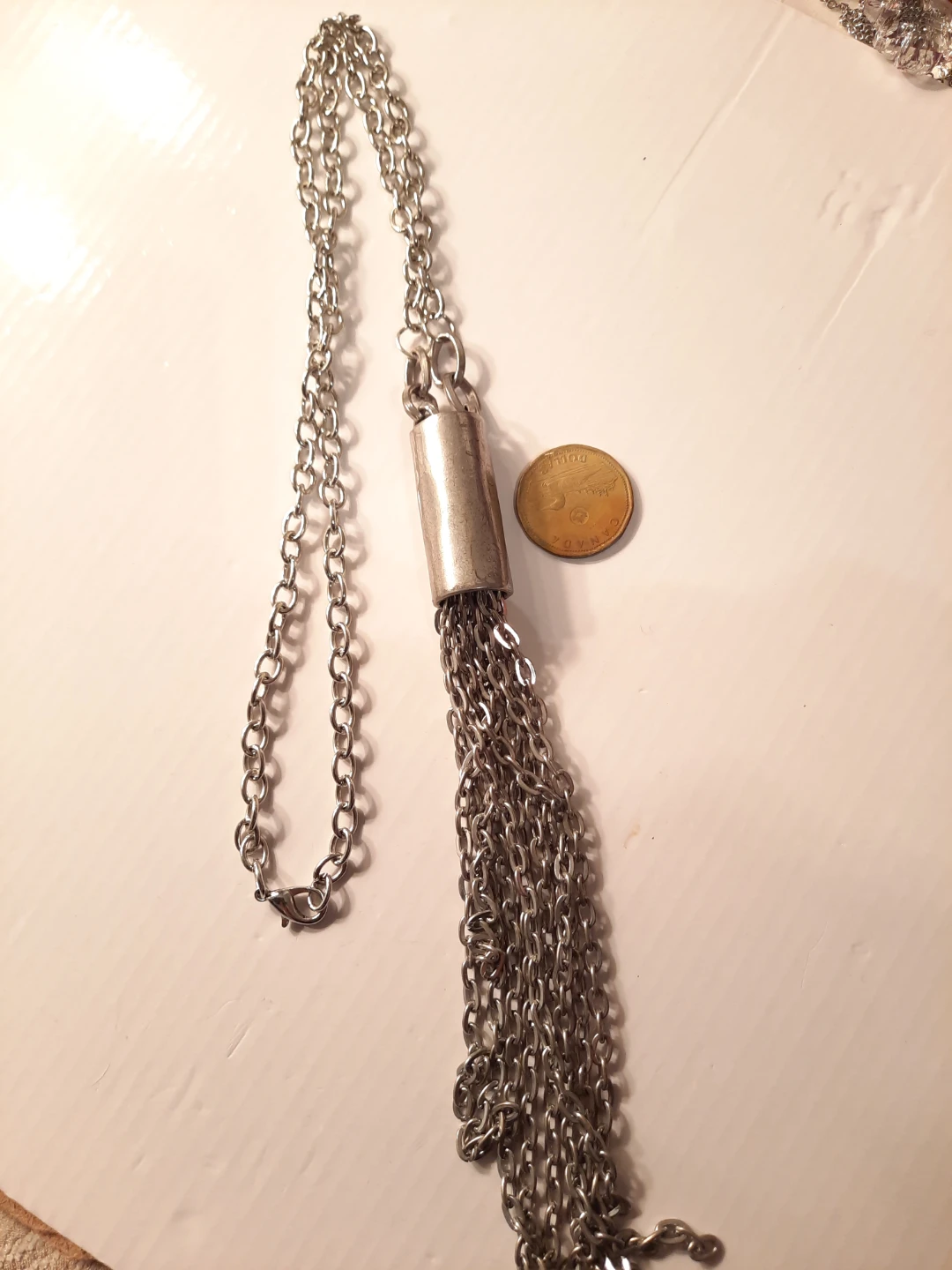 Silver-tone Tassel Pendant Necklace - photo 2