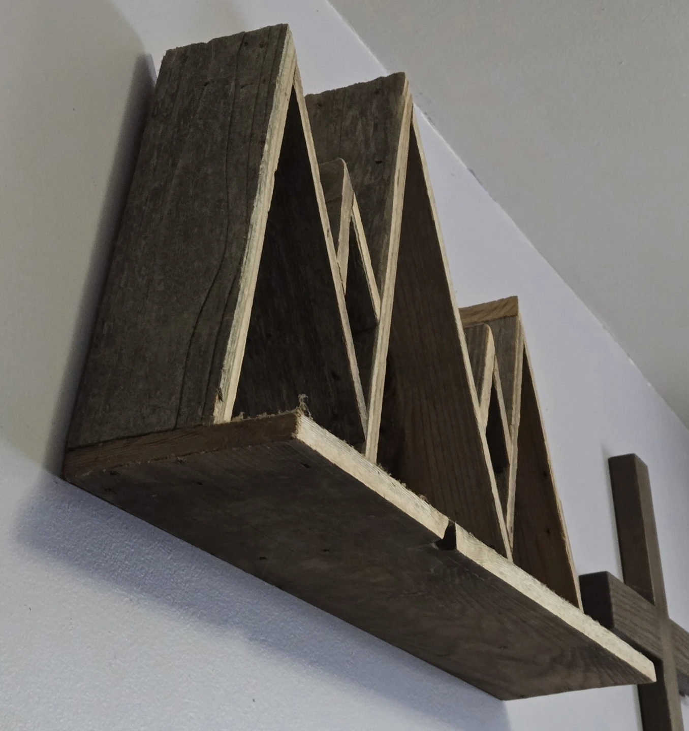 Rustic Wood Mountain Shelf 