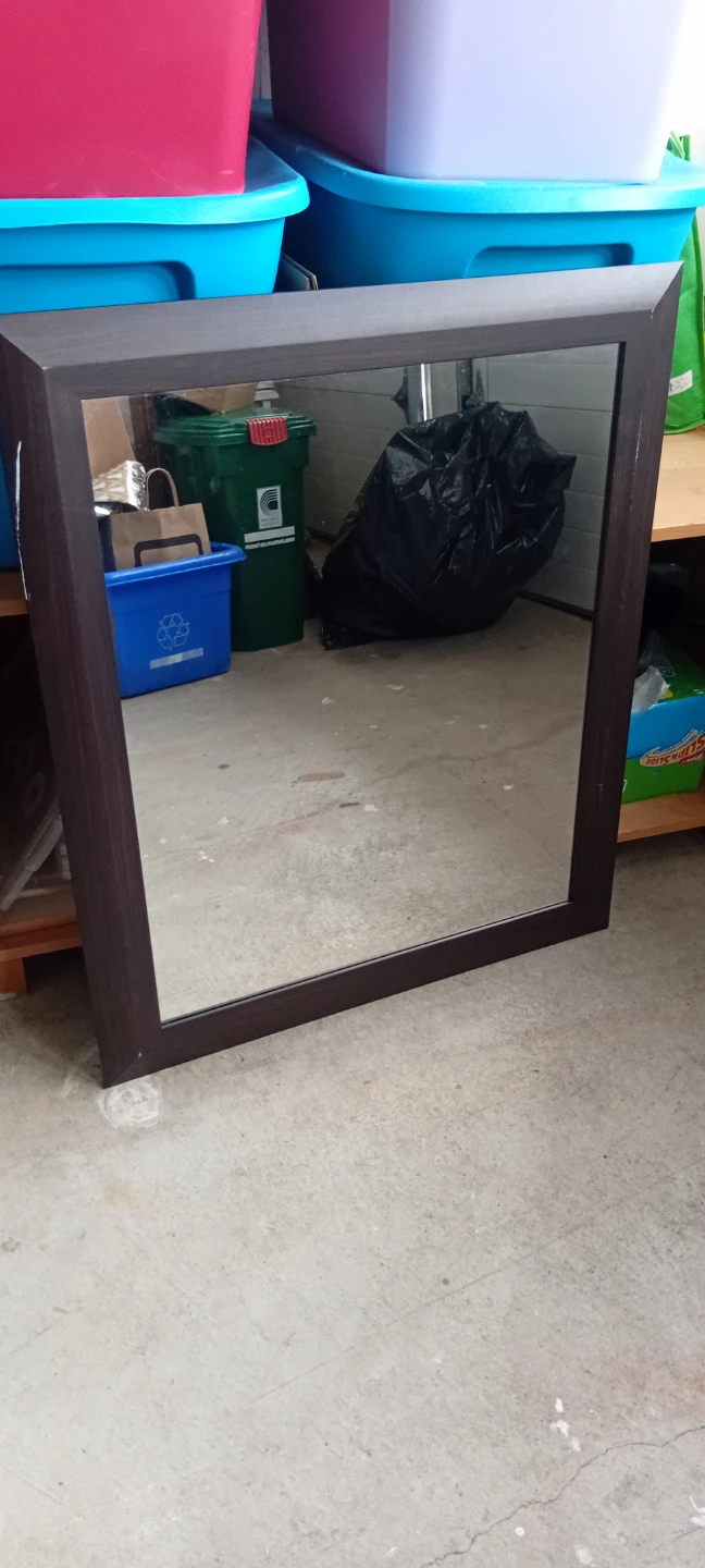 Brown Framed Wall Mirror