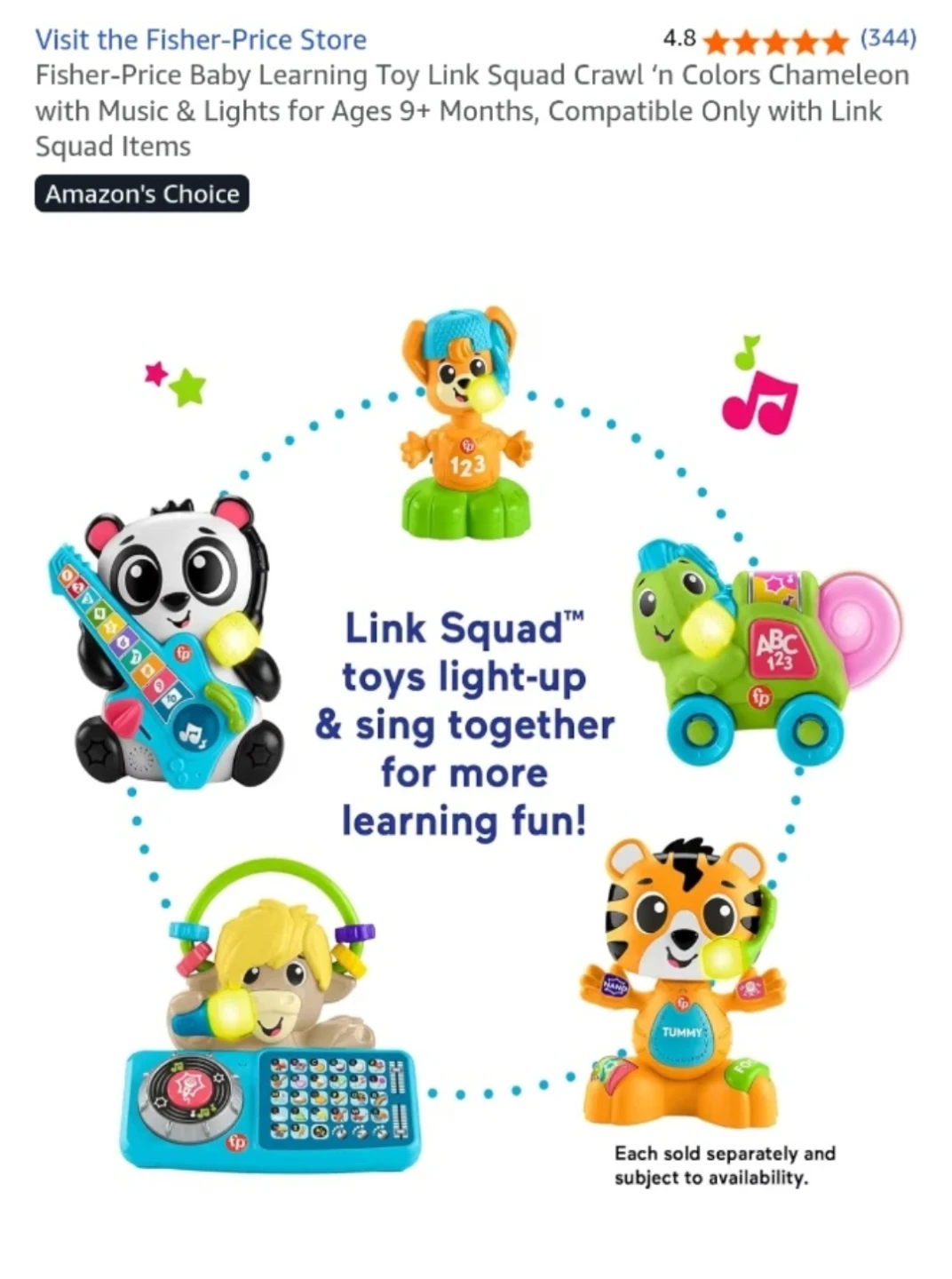 Fisher-Price Link Squad Crawl 'n Colors Chameleon Toy - photo 4