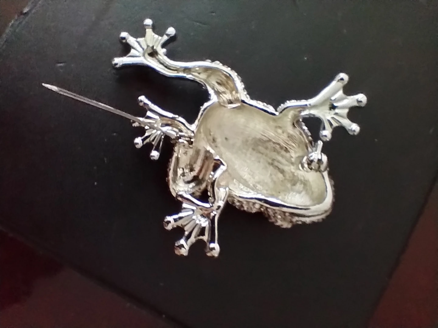 Rhinestone Frog Brooch - photo 3