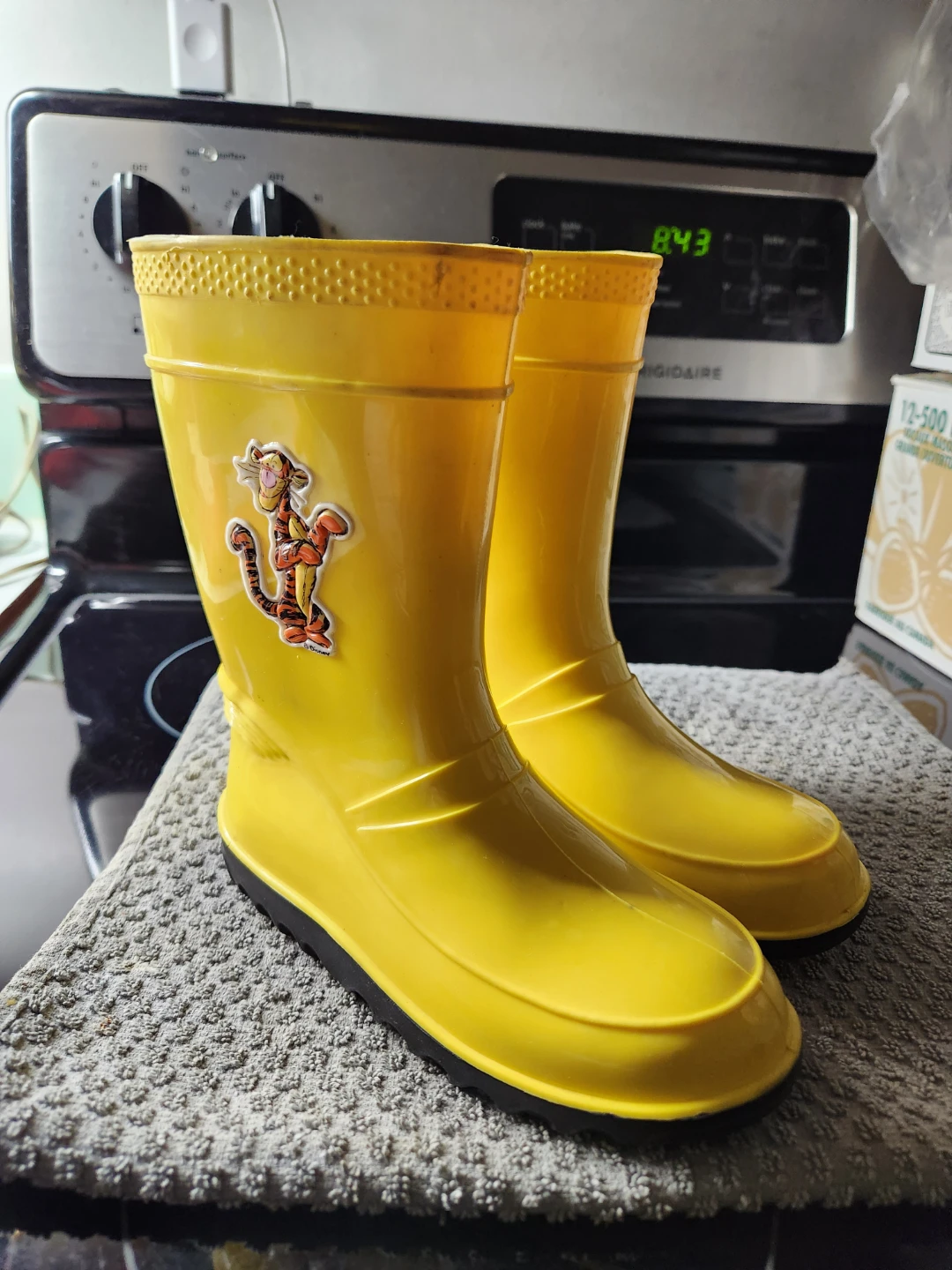 Yellow Tigger Rain Boots
