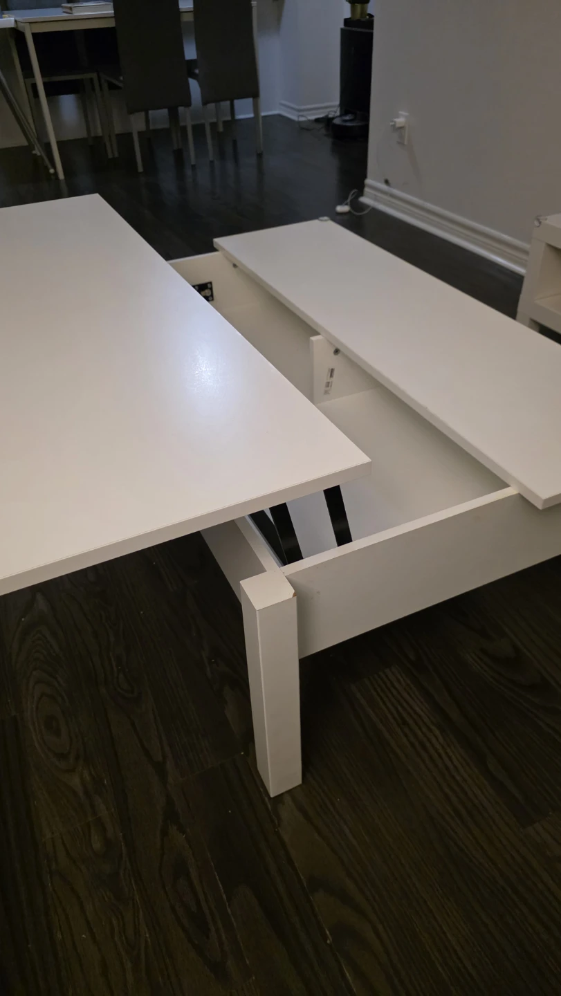 White adjustable Coffee Table - photo 2