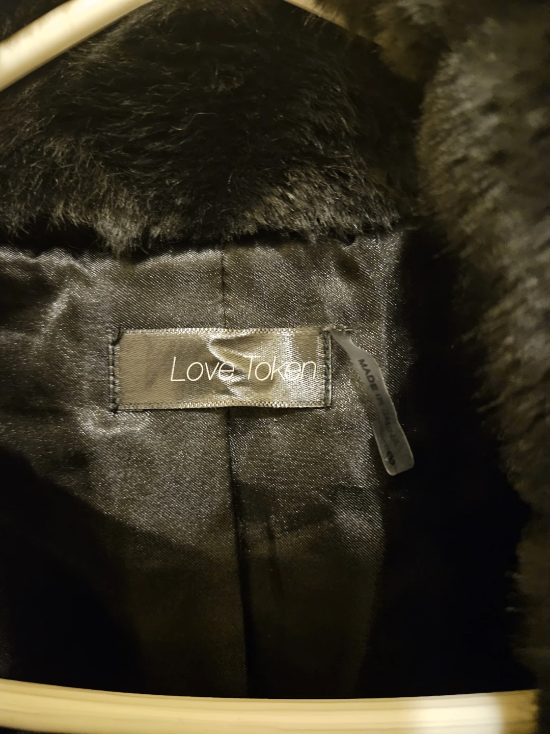 Love Token Black Faux Fur Jacket - photo 3