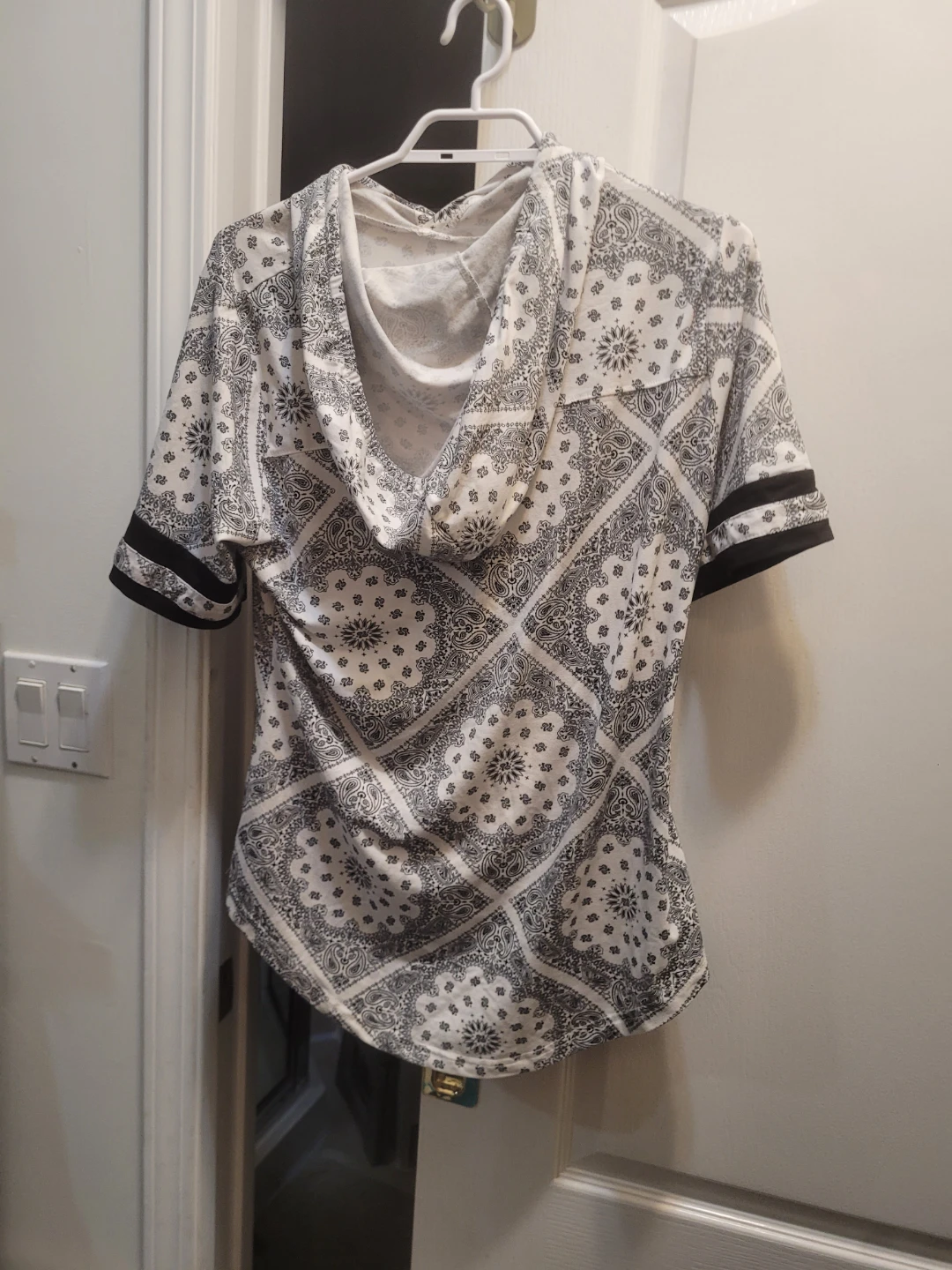 Bandana Print Hoodie - Size Small