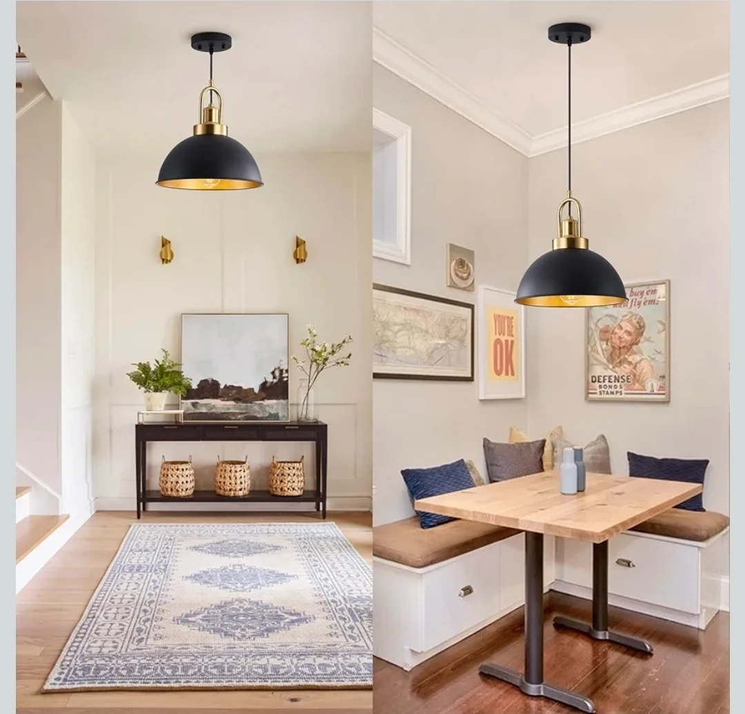 Febeleven Pack of 2 Farmhouse Pendant Light