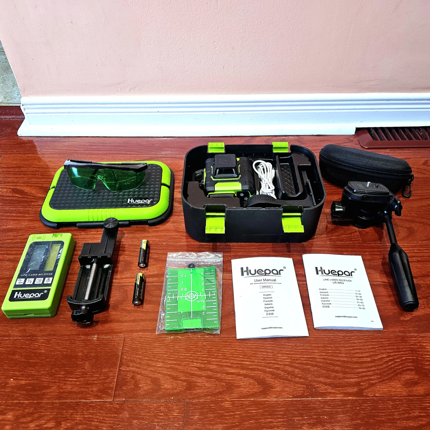 Huepar 3x360 Green Laser Level 3D Self Leveling Kit - photo 4