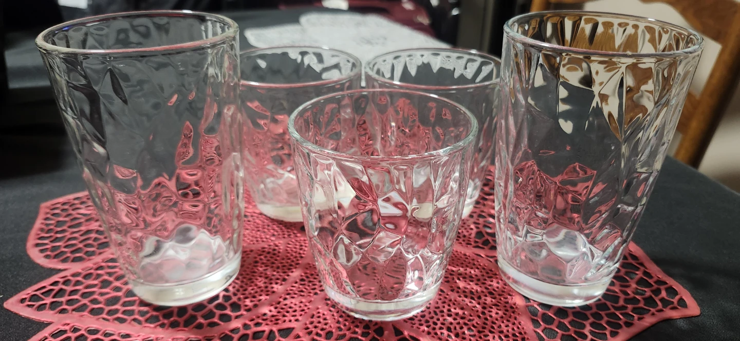 Textured Glassware Set - 5