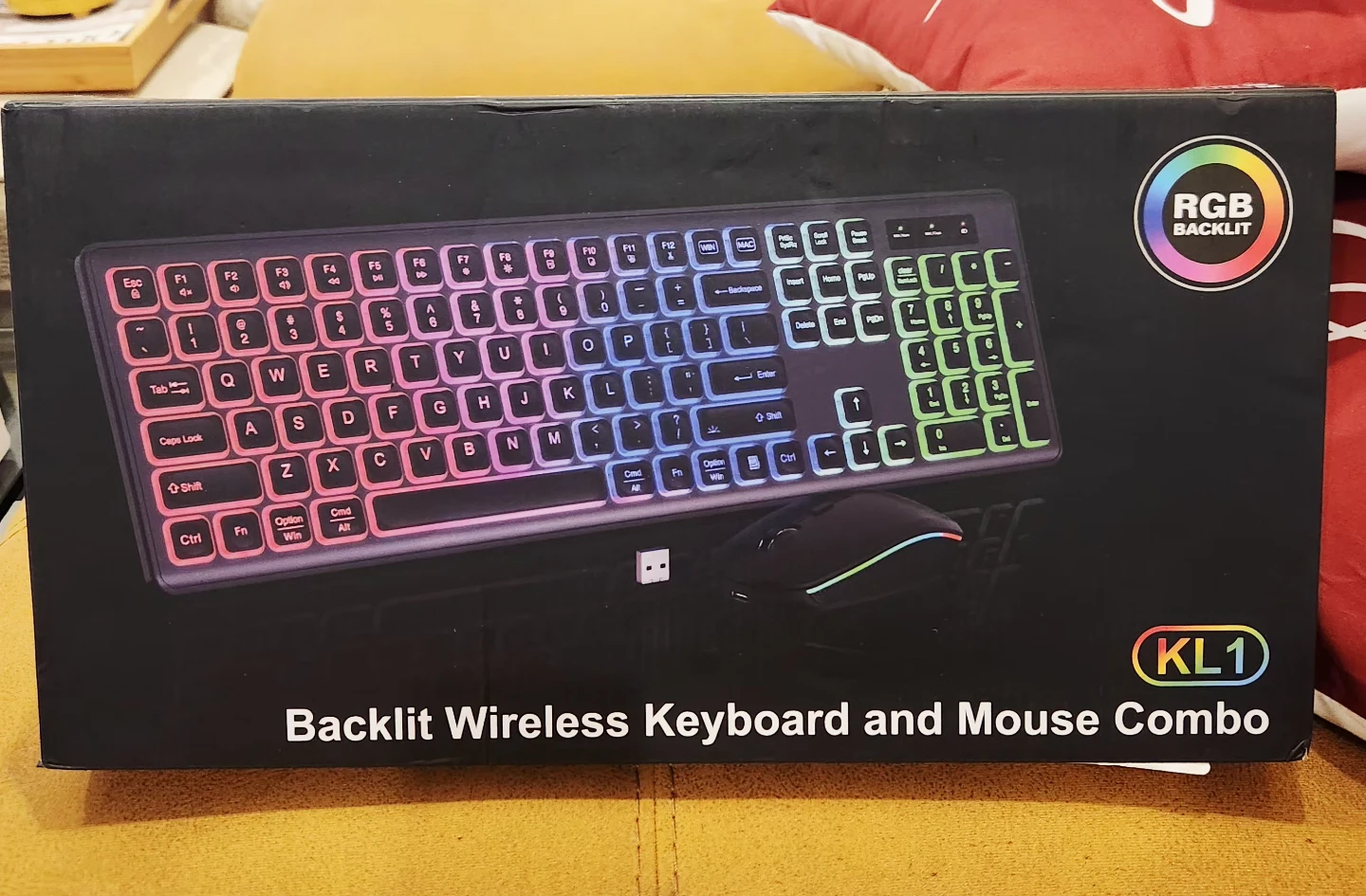 New KL1 Backlit Wireless Keyboard and Mouse Combo