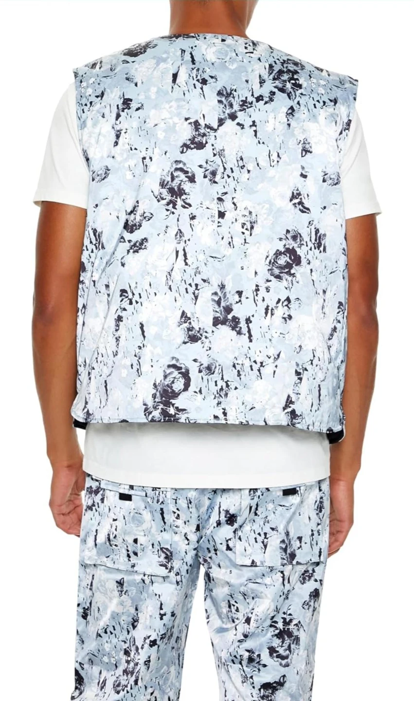 Forever 21 Men’s Abstract Print Cargo Vest, Small & Large - photo 3