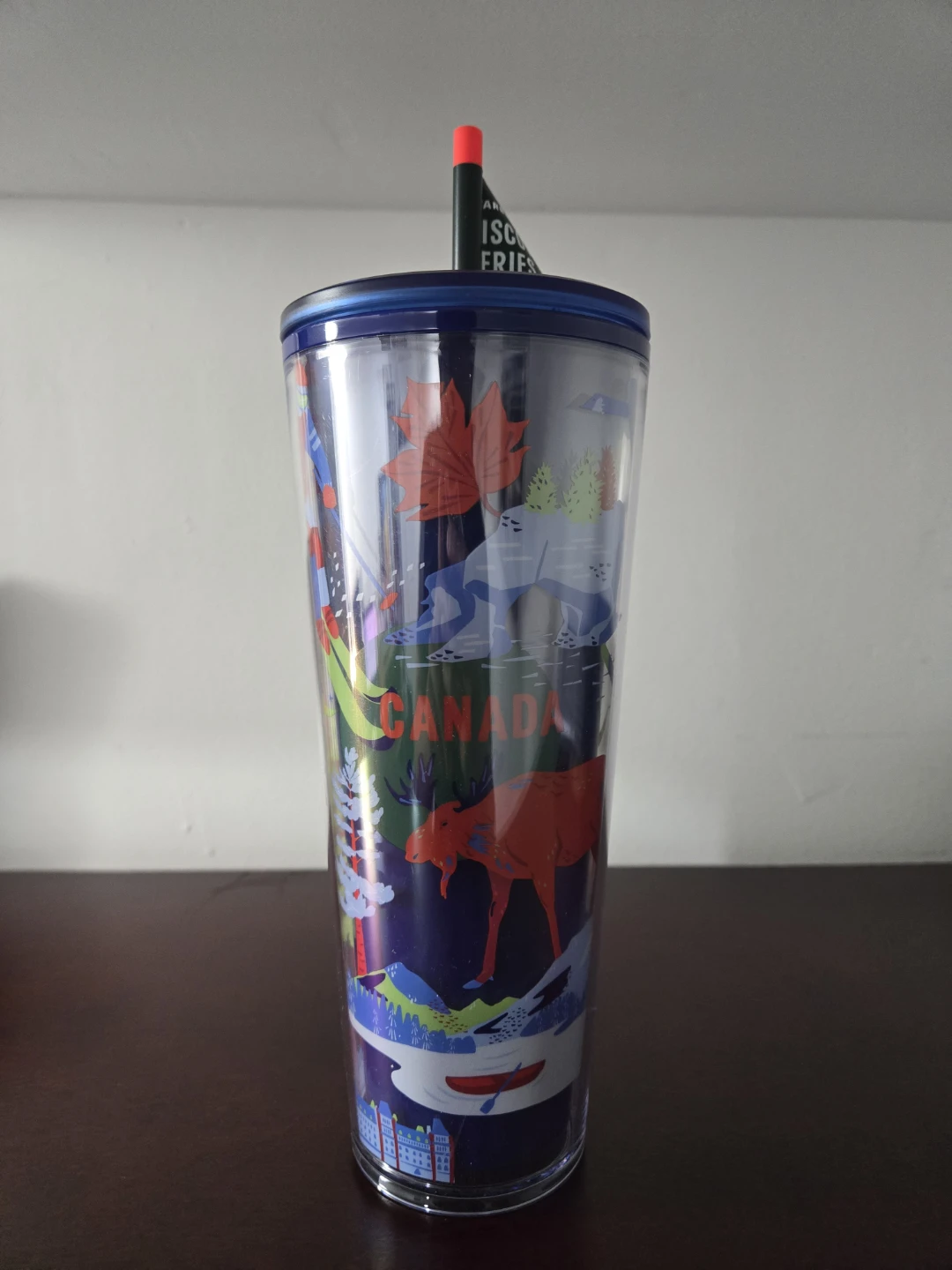 Starbucks Canada 'Discoveries' Tumbler with Straw - 24 oz