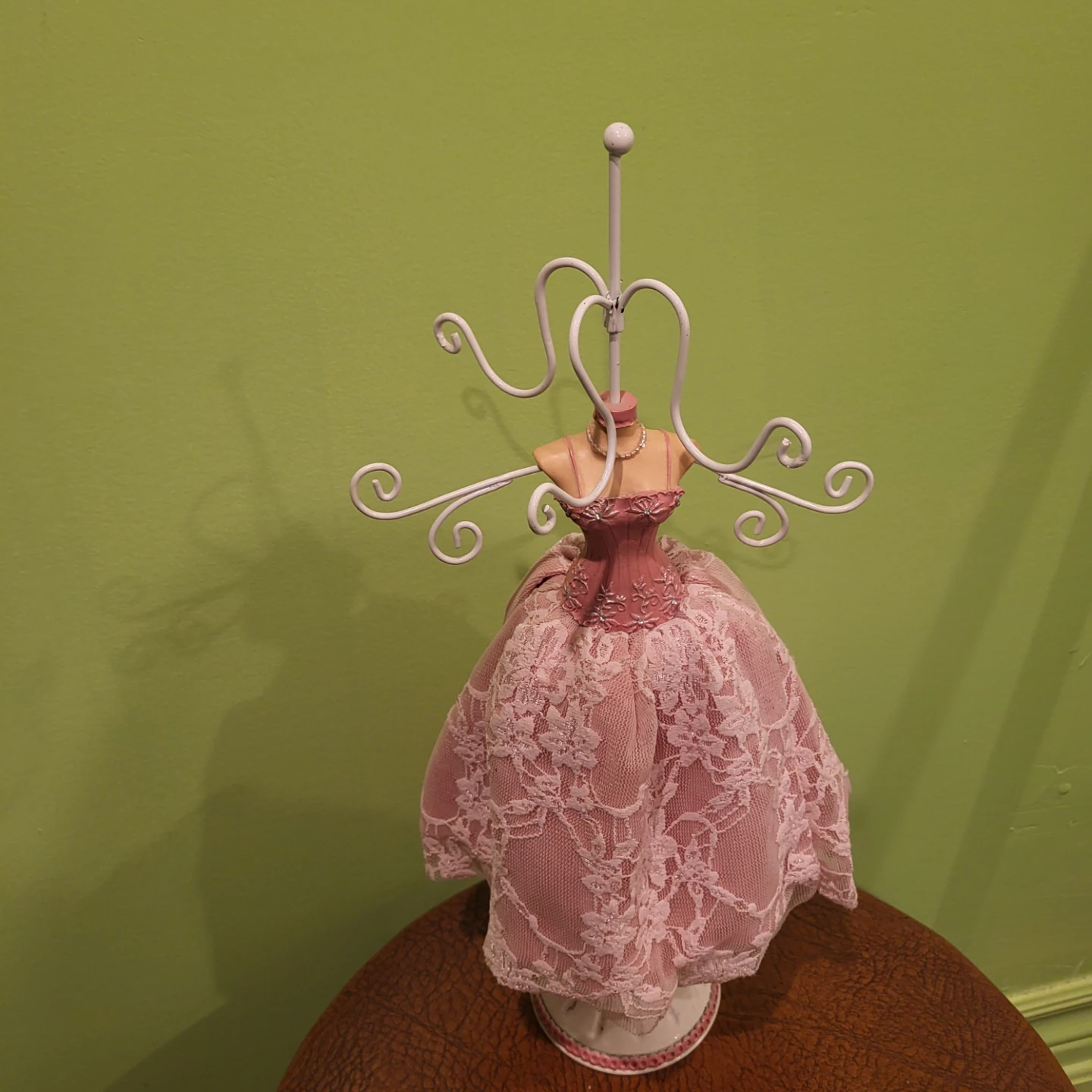 Pink Dress Jewelry Holder Display Stand