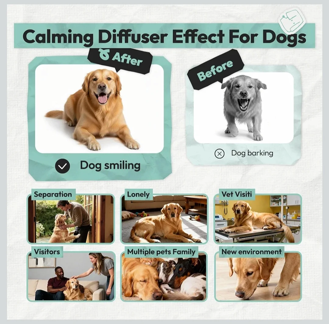 Brand: POMESEA Dog Pheromone Calming Diffuser 3 in 1 Kit - photo 5