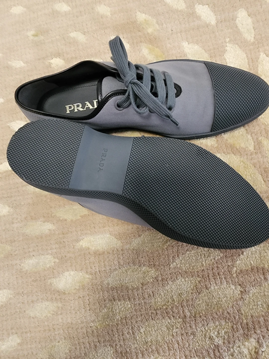Prada Grey Lace-Up Shoes - photo 2