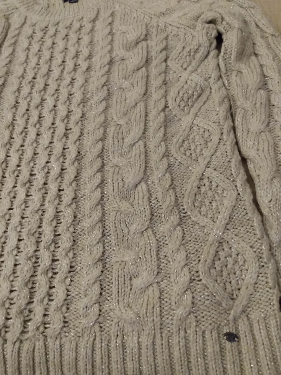 American Eagle Outfitters Silver Cable Knit Sweater - photo 2